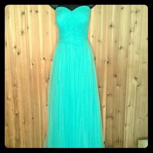 Tulle organza gown azazie prom bridesmaid formal